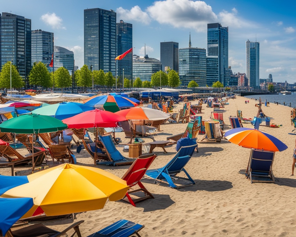 stranden in Rotterdam